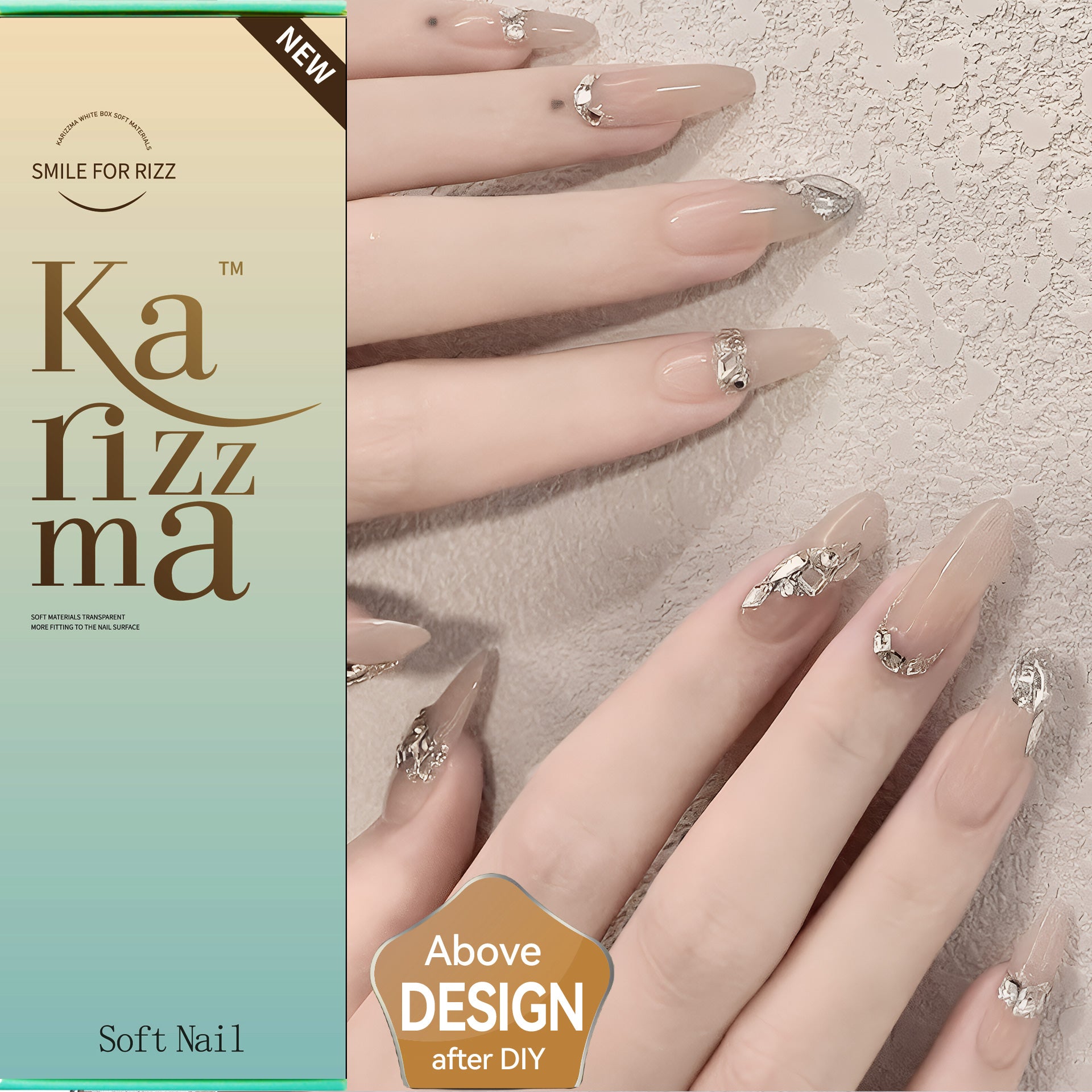 Customizable  Press-On Nails Kit – DIY Nail Art for Every Style! No.37