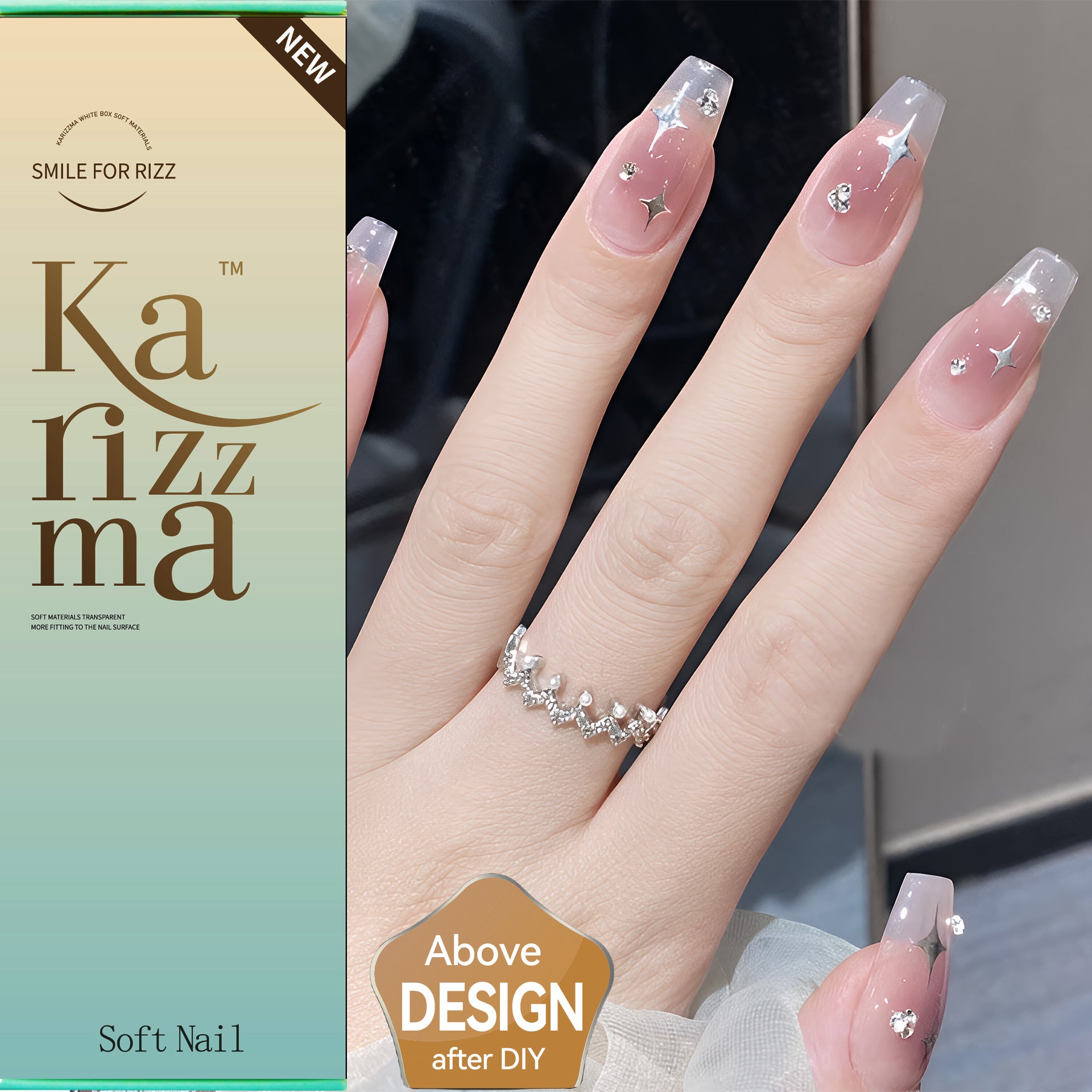Customizable  Press-On Nails Kit – DIY Nail Art for Every Style! No.32