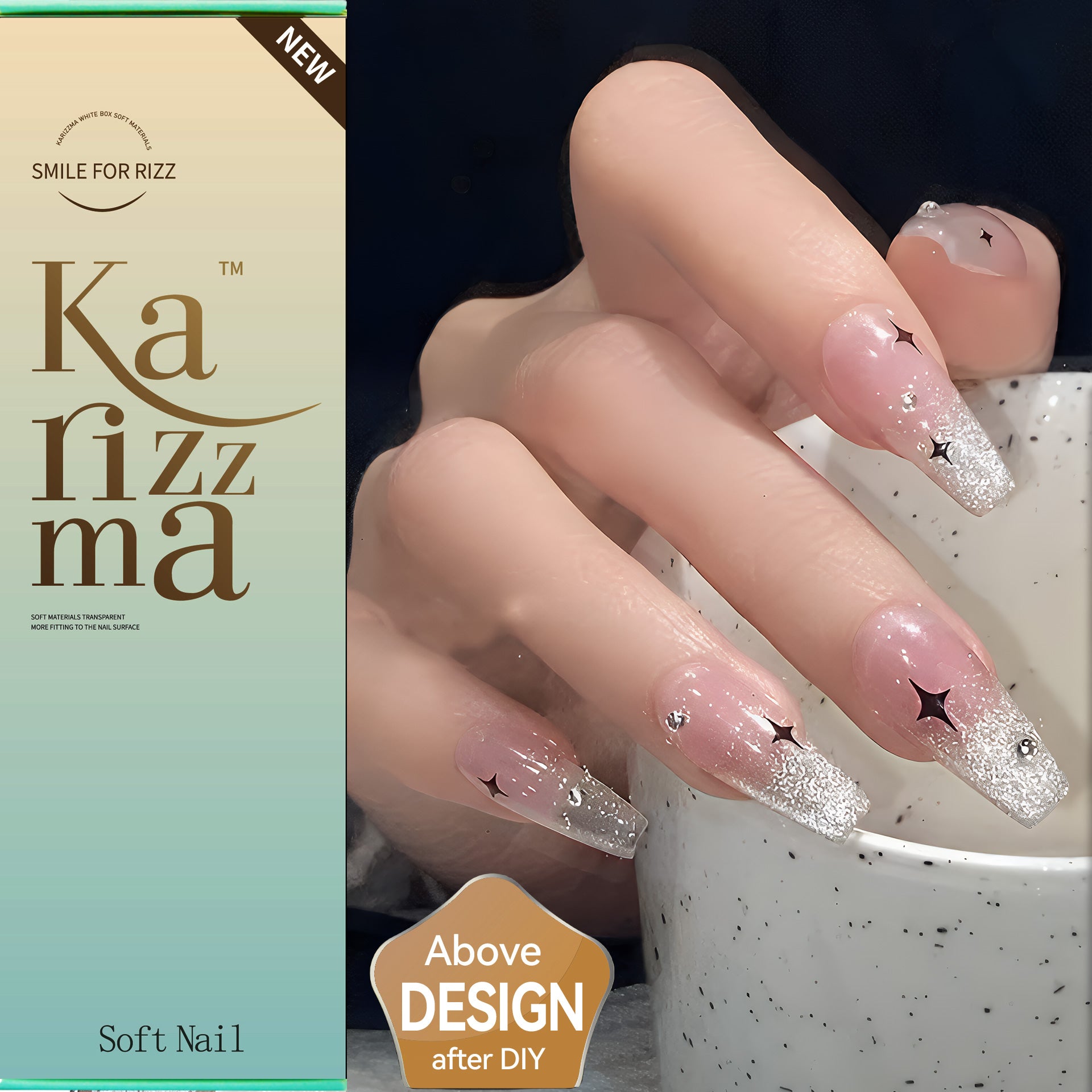 Customizable  Press-On Nails Kit – DIY Nail Art for Every Style! No.34