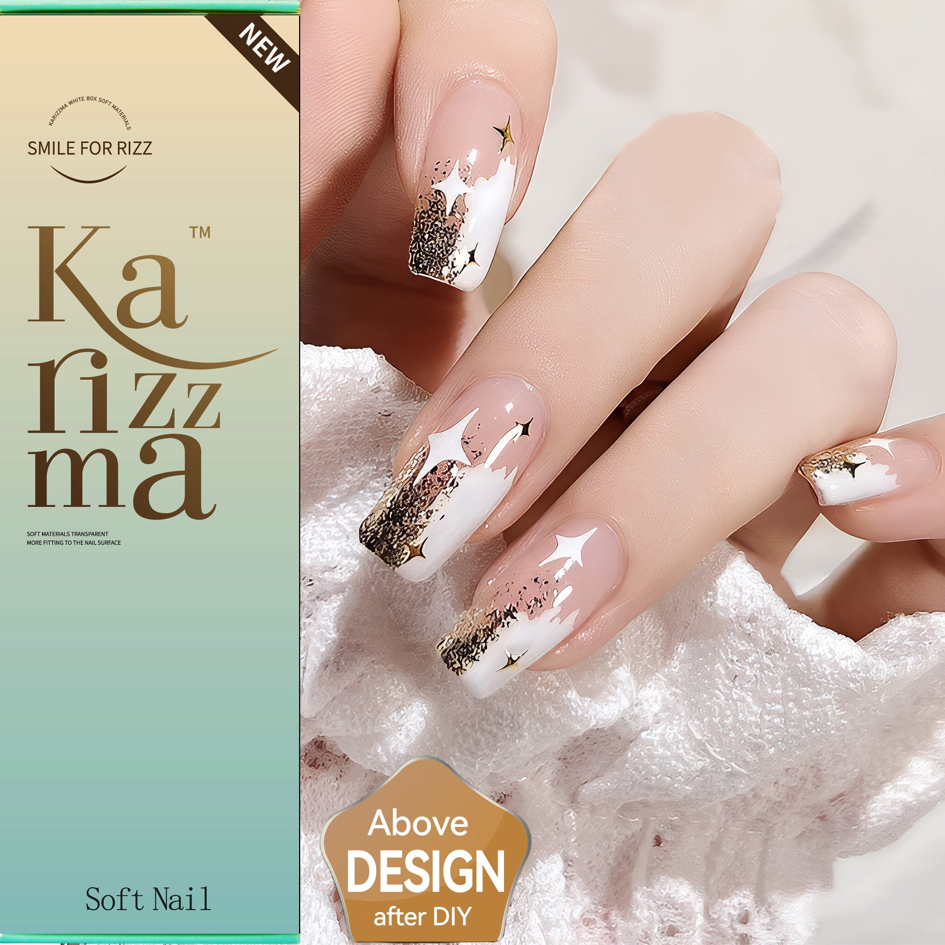 Customizable  Press-On Nails Kit – DIY Nail Art for Every Style! No.33