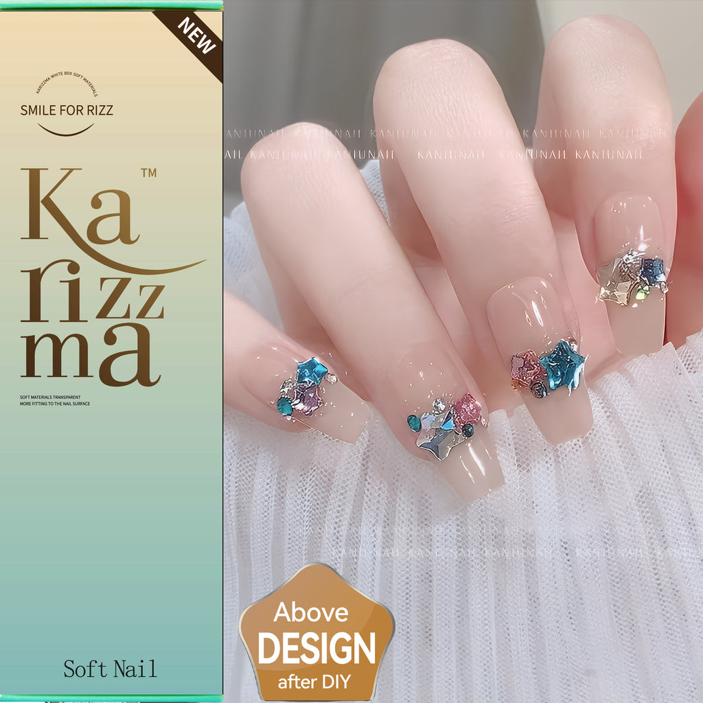 Customizable  Press-On Nails Kit – DIY Nail Art for Every Style! No.35