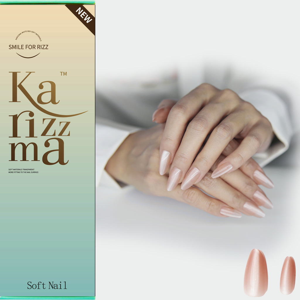Fair Skin Medium Almond tip.120 pieces Press-On with 192 gels.