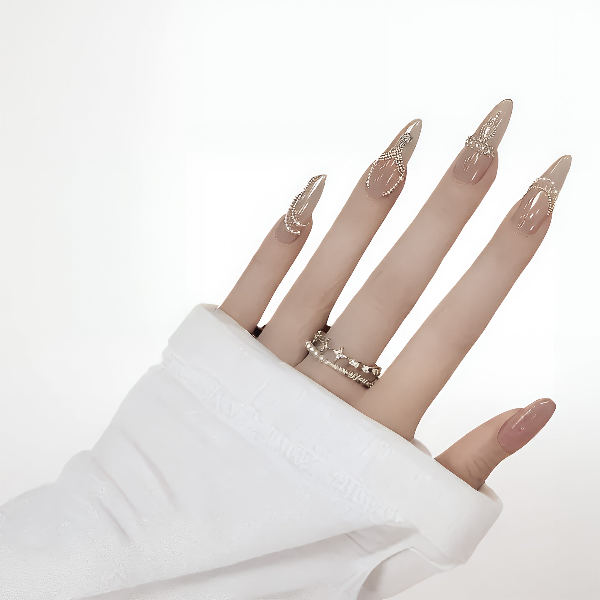 Customizable  Press-On Nails Kit – DIY Nail Art for Every Style! No.36