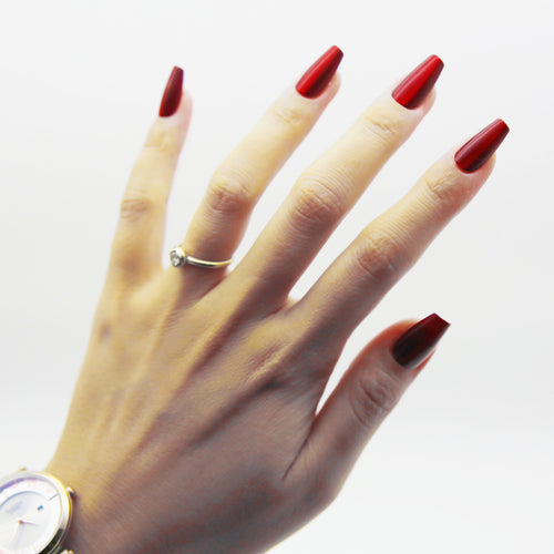 Burgundy Cat-Eye Medium Square tip.120 pieces  Press-Onwith 192 gels.