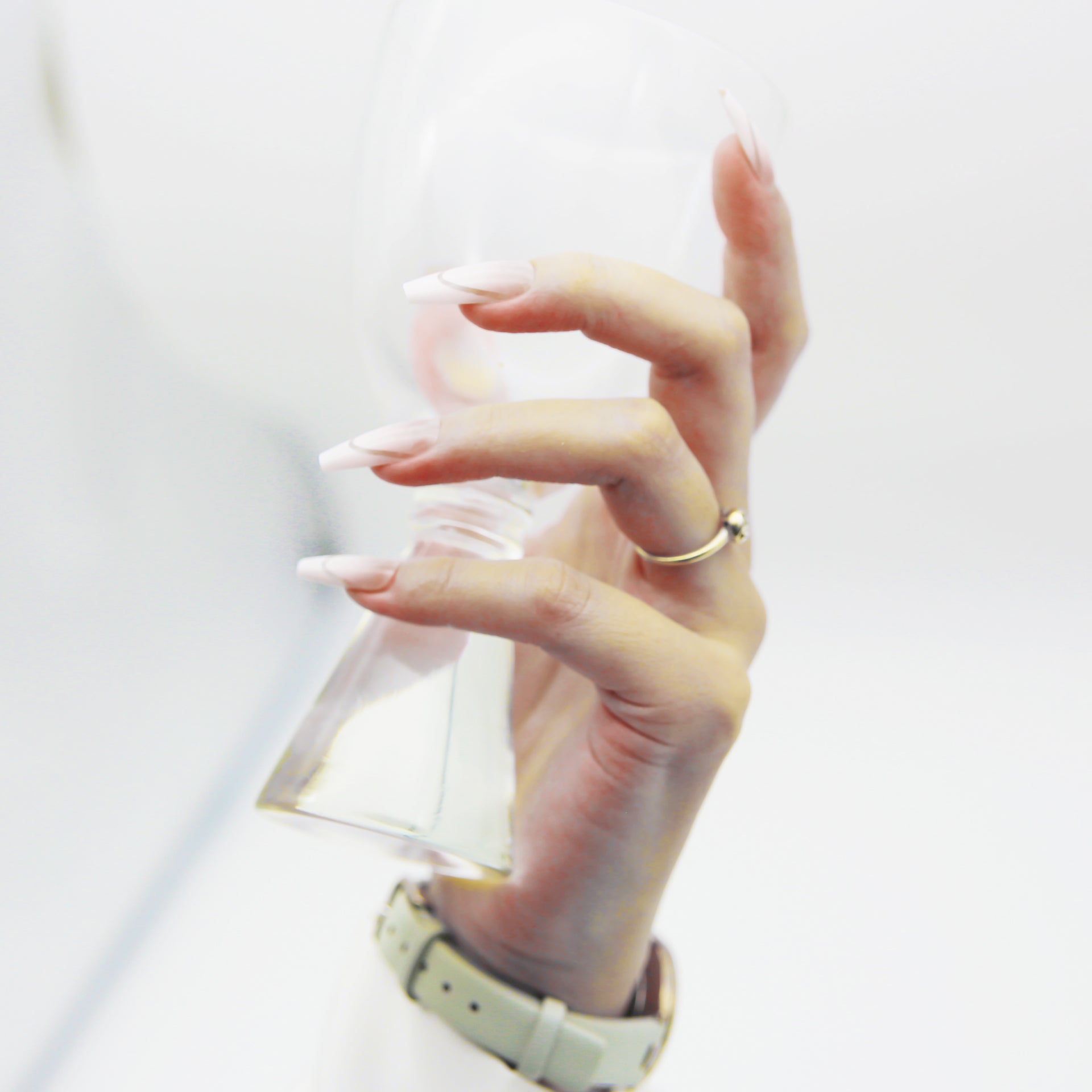 French nail 3d design long square tip.120 pieces press on with 192 gels.