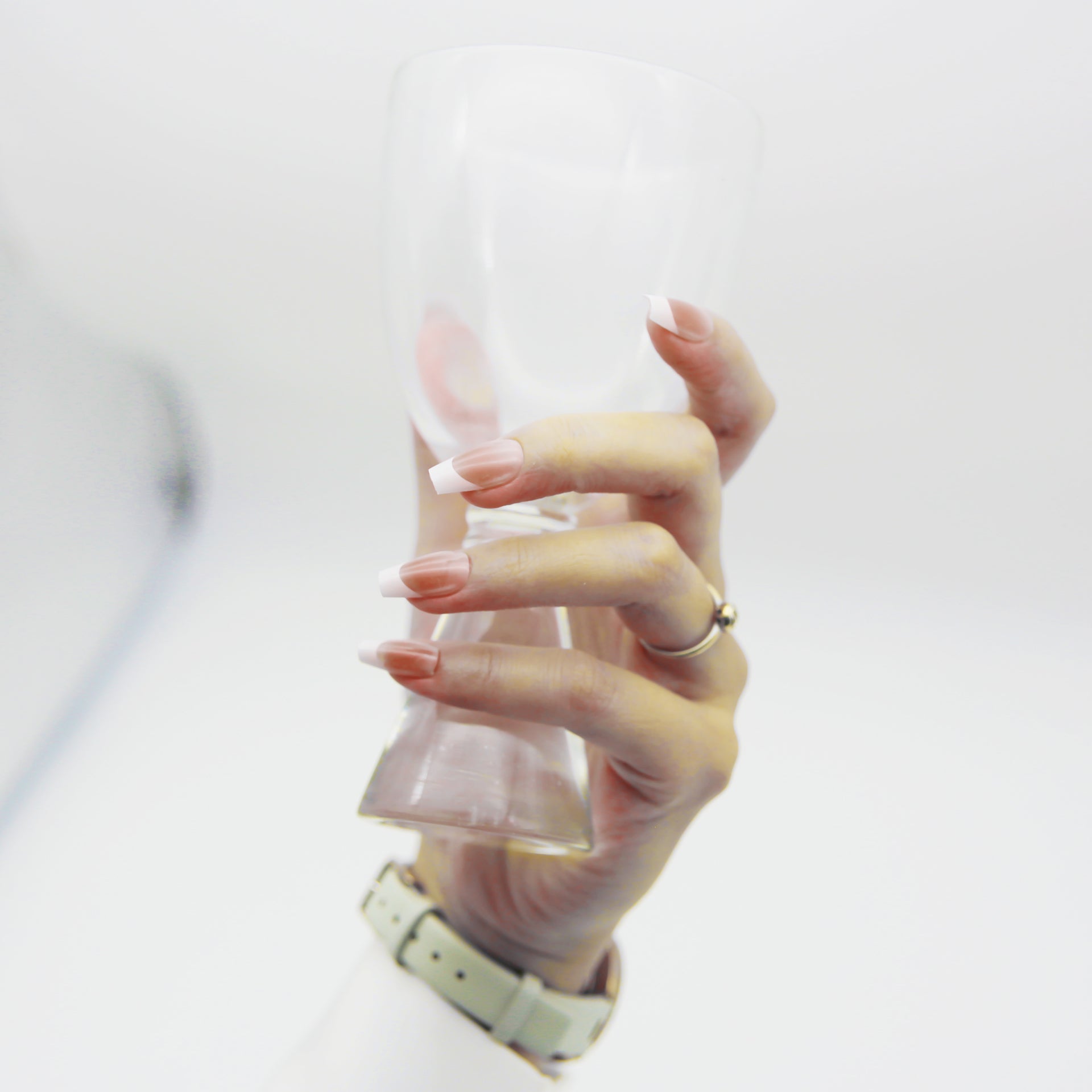 Natural French Nails Extra Soft Short Almond tip.120 pieces Press On with 192 gels.