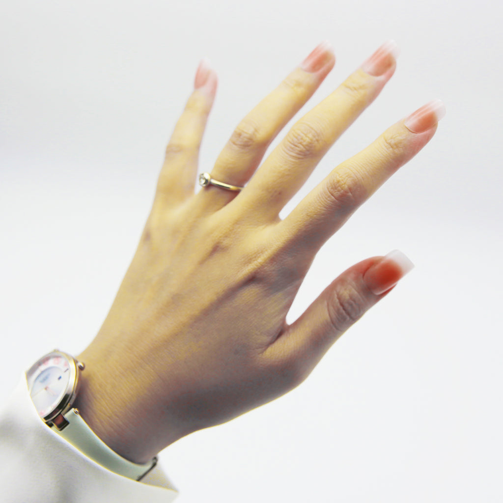 Rose Natural Nude Gradient Medium Coffin tip.120 pieces Press-On with  192 gels.