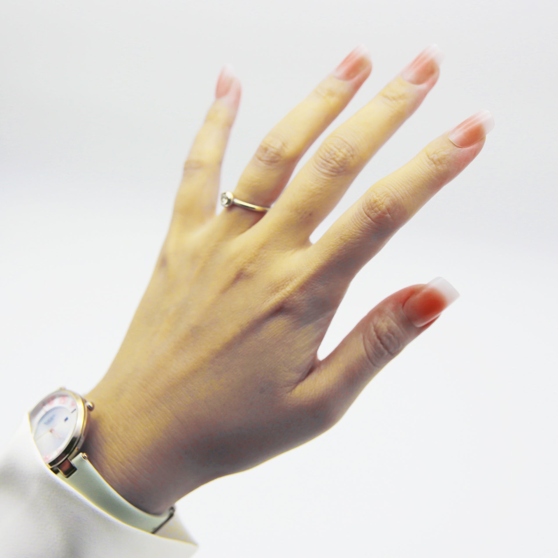 Rose Natural Nude Gradient Medium Coffin tip.120 pieces Press-On with  192 gels.