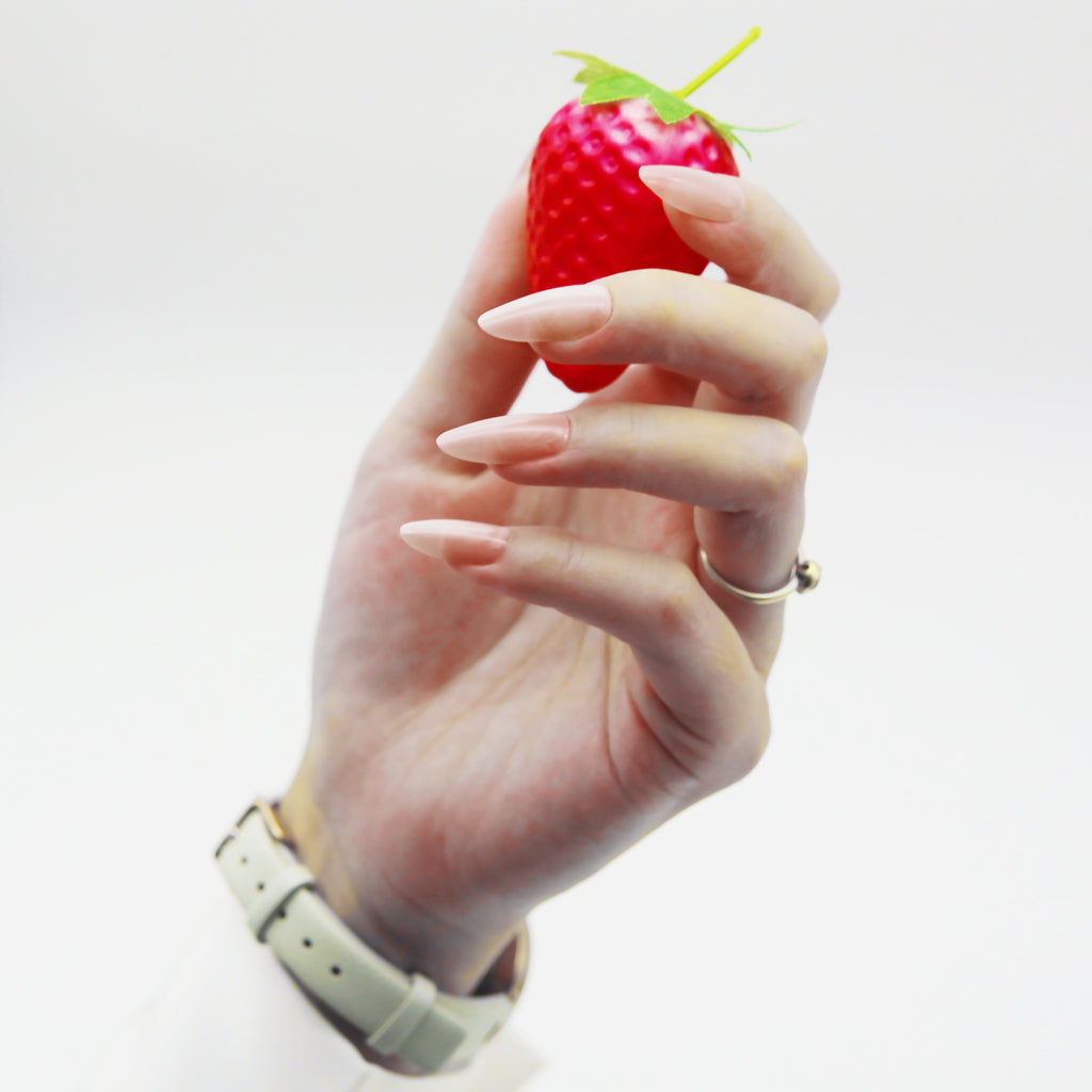 Fair Skin Medium Almond tip.120 pieces Press-On with 192 gels.