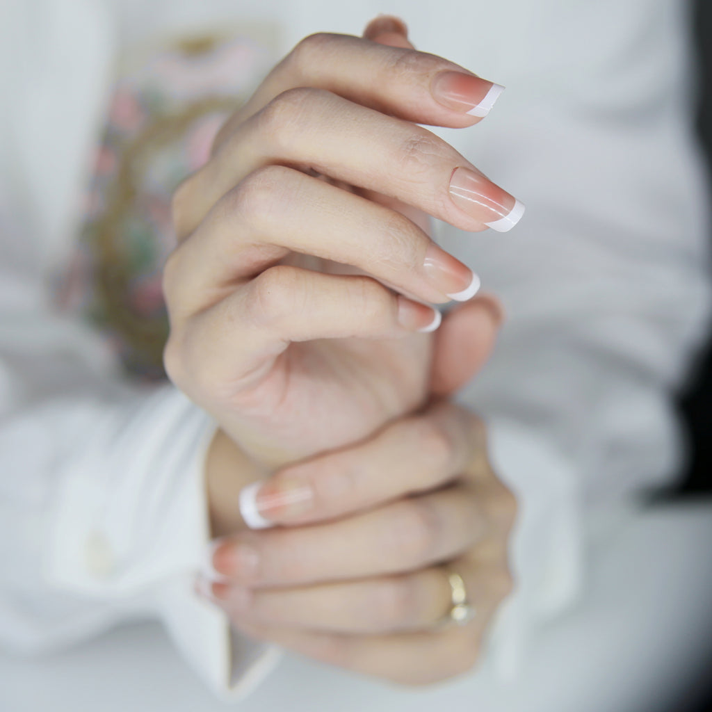 Rose French Nails Soft Short Coffin tip.120 pieces Press On with 192 gels.