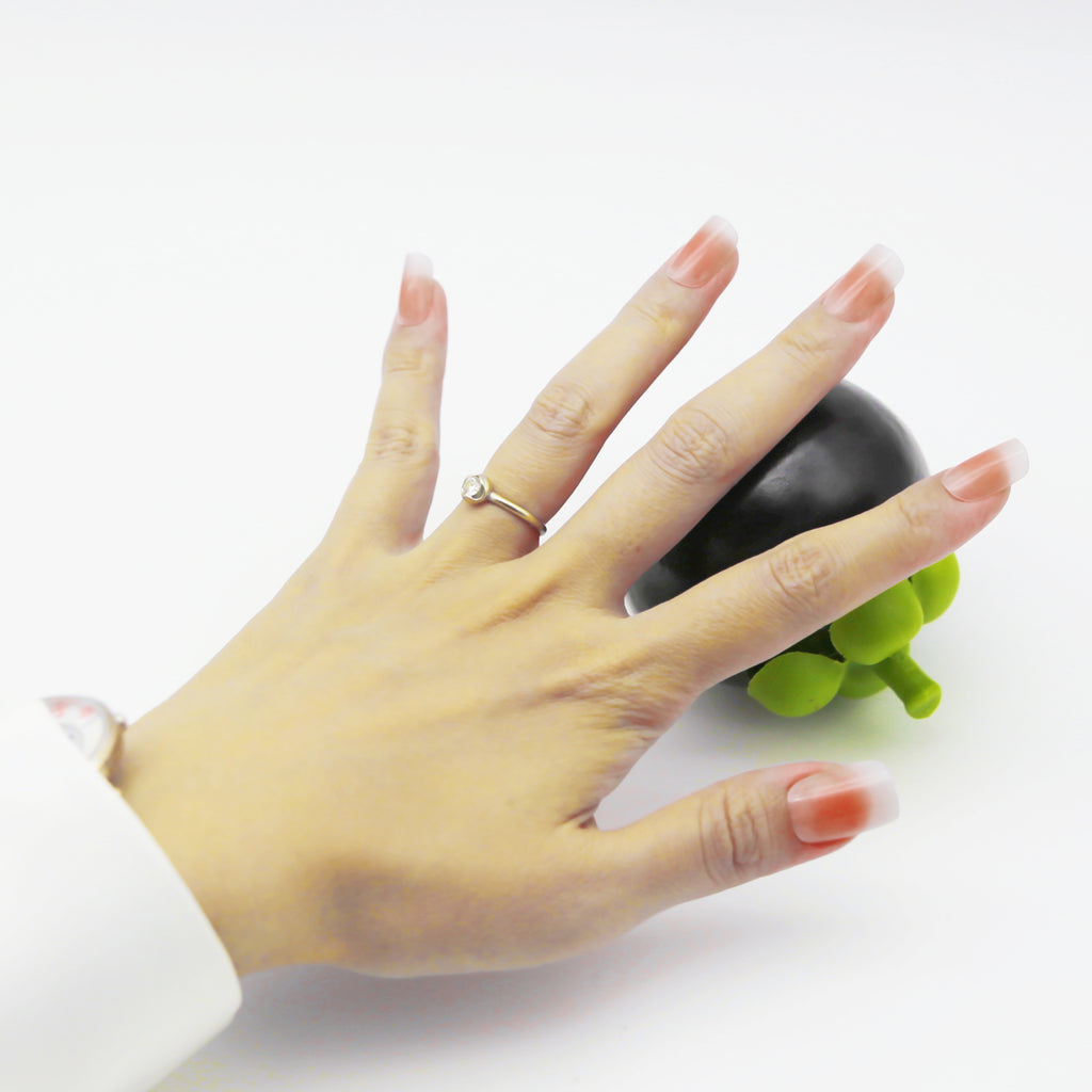 Rose Natural Nude Gradient Medium Coffin tip.120 pieces Press-On with  192 gels.