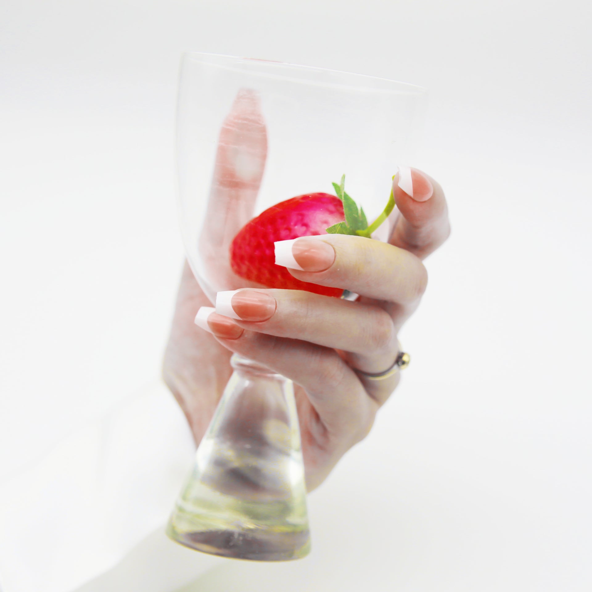Rose French Nails Soft Long Square tip.120 pieces Press On with 192 gels.