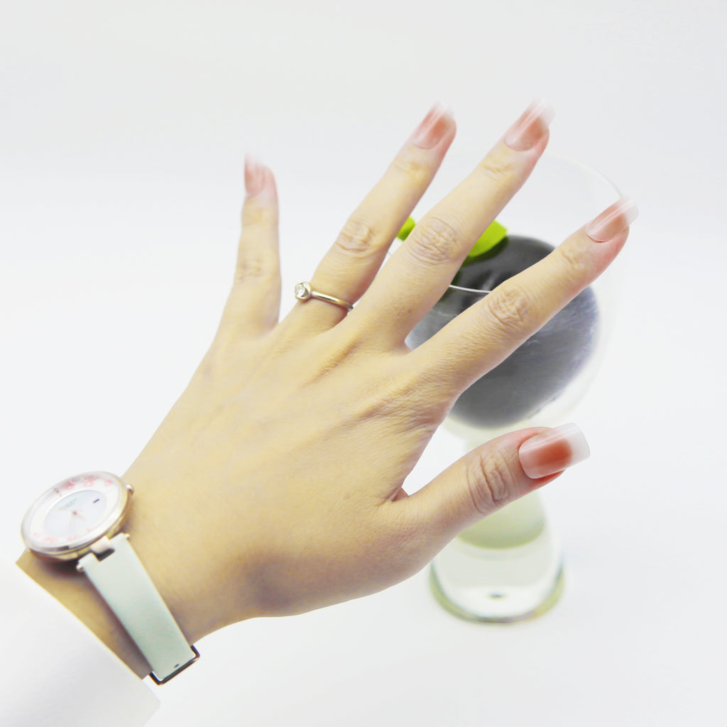 Natural Nude Gradient Medium Coffin tip.120 pieces Press-On with 192 gels.