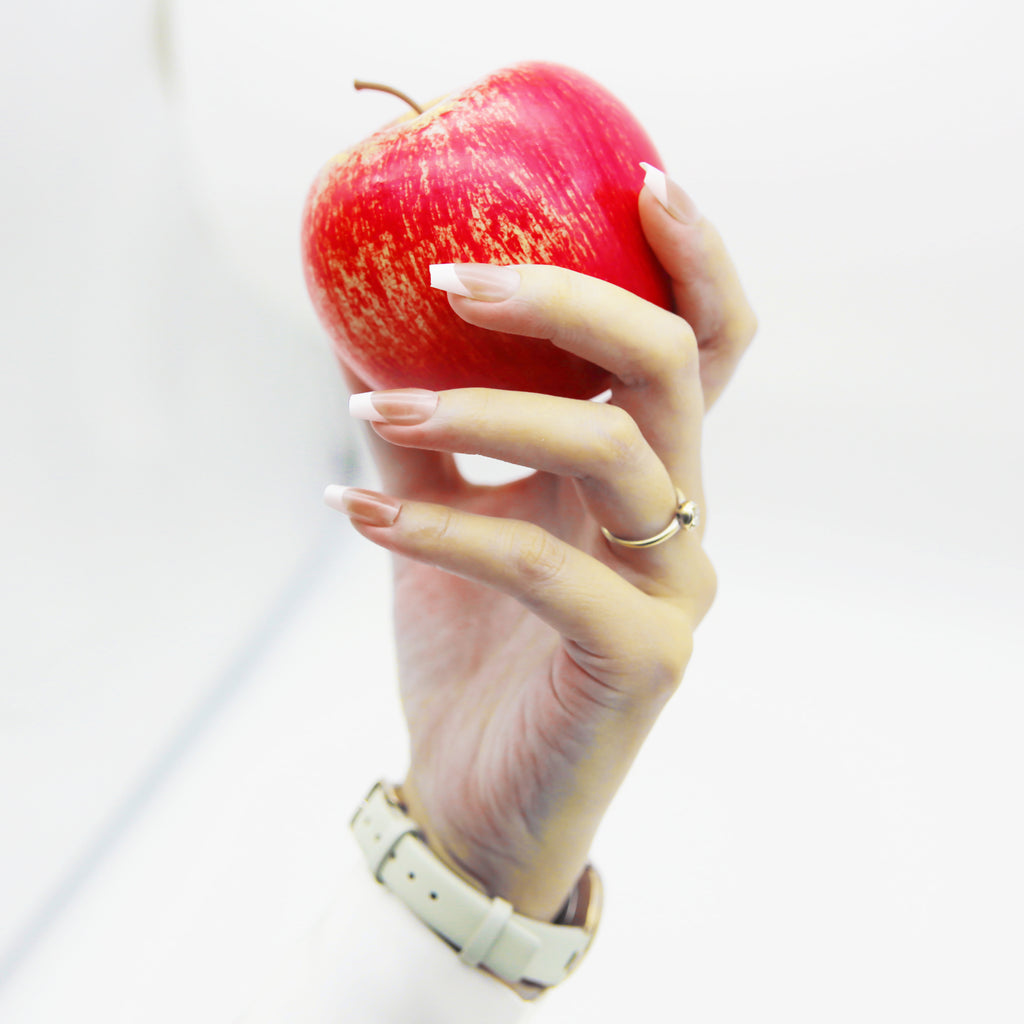 Natural French Nails Extra Soft Short Almond tip.120 pieces Press On with 192 gels.