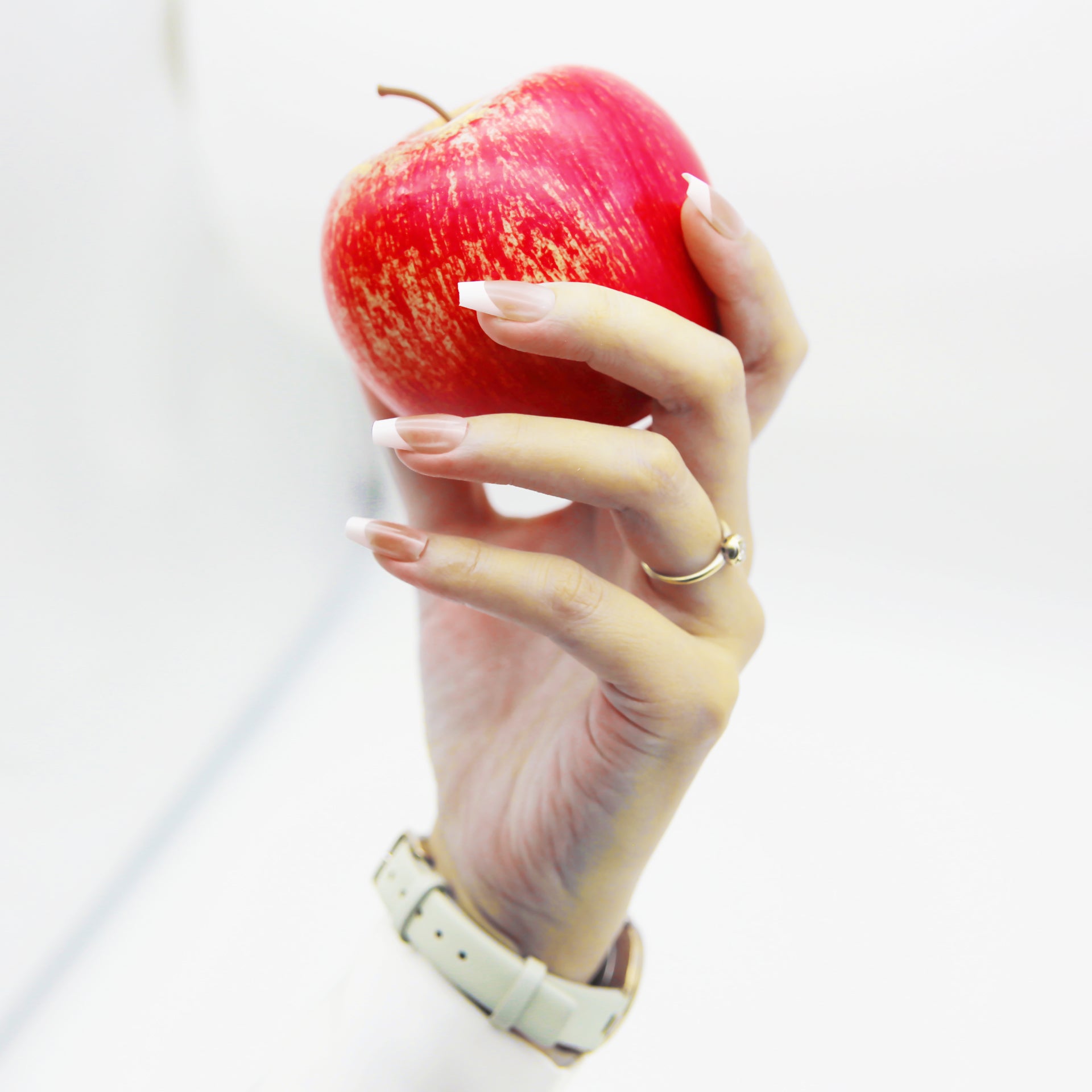 Natural French Nails Extra Soft Short Almond tip.120 pieces Press On with 192 gels.